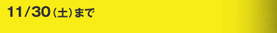 11/30（土）まで