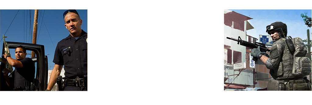 世界で最も危険な街、L.A.サウスセントラル。5分に1度、事件が起きるこの地区を担当する警官たちの、常に死と隣り合わせの任務と熱い友情を描いた、映画「エンド・オブ・ウォッチ」。劇中で多用される一人称視点の映像は、まるで現場にいるような臨場感を演出しており、初登場全米No.1を打ち立てた、今夏最注目のポリスアクションムービーとなっている。同じく一人称視点のシューティングゲーム「スペシャルフォース2」は、昨年のリリースより、順調にファンを増やし、映画公開と同じ8月には1周年記念公式大会「SUPER LEAGUE 2nd SEASON」が実施される。そんな、「エンド・オブ・ウォッチ」と「スペシャルフォース2」のロス市警と戦場のリアルが交錯するコラボキャンペーンが実現！現場最前線の男達の戦いを見逃すな！